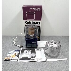 Cuisinart Mini-Prep Processor Blue DLC-1TX Food Chopper Bonus Bowl Open Box VTG